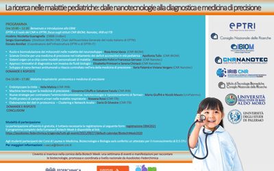 La ricerca nelle malattie pediatriche: dalle nanotecnologie alla diagnostica e medicina di precisione, 28/09/2021, Webinar